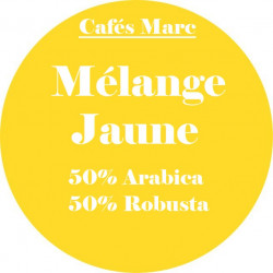 Café mélange Jaune 50/50 en Grain - Cafés Marc depuis 1945