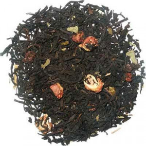 Thé noir de Chine aromatisé à la fraise des bois avec morceaux