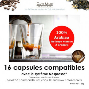 Café maison 3 arabica en capsules bio dégradable