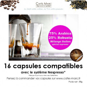 Café maison italien en capsule compatible