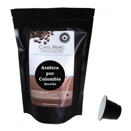 Café de Colombie en capsule compatible bio dégradable