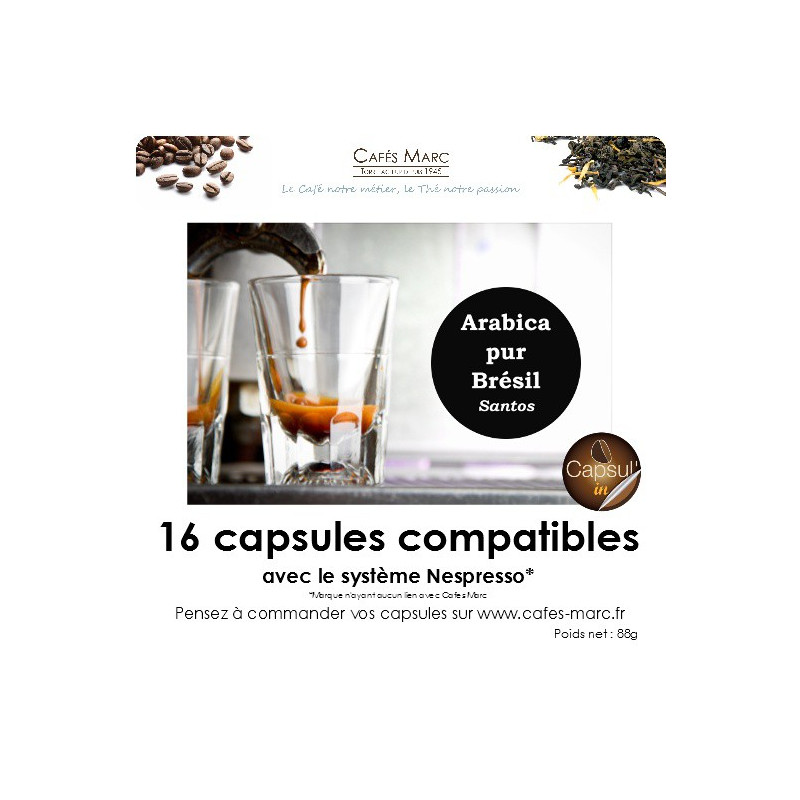 CAPSULES Café Brésil Linda pur Cerrado