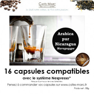 Café Nicaragua maragogype en capsule