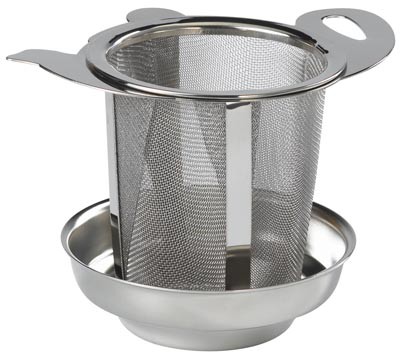 Infuseur à Thé En Acier Inoxydable – Tamis Fin Démontable, 9,5x9,5x7,2 Cm – Compatible Théières, Thés Verts/Noirs/Herbes