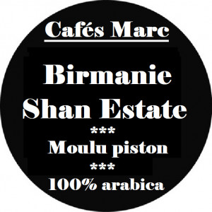 Café Shan Estate Birmanie moulu piston
